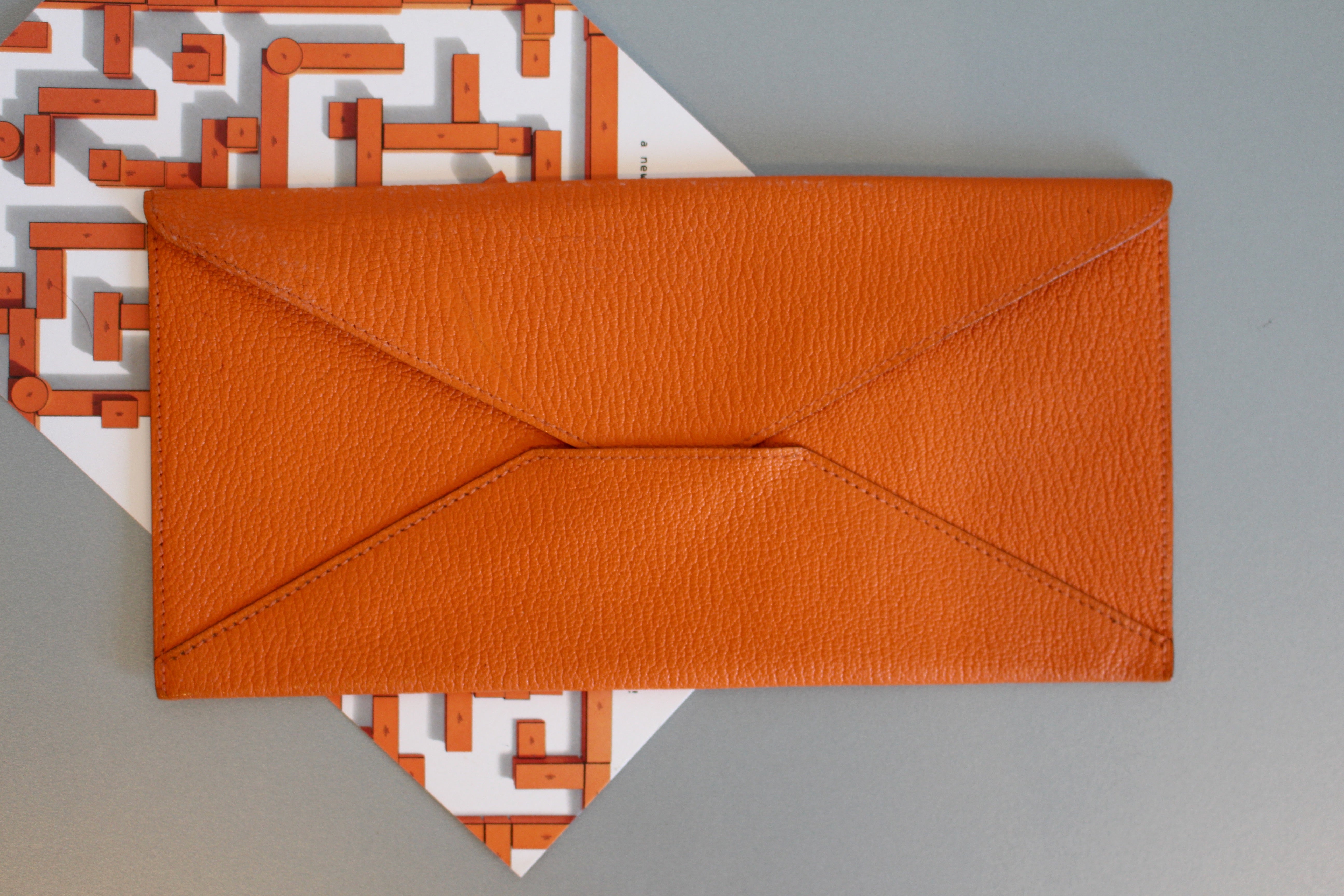 Hermes Vintage Leather Envelope Wallet