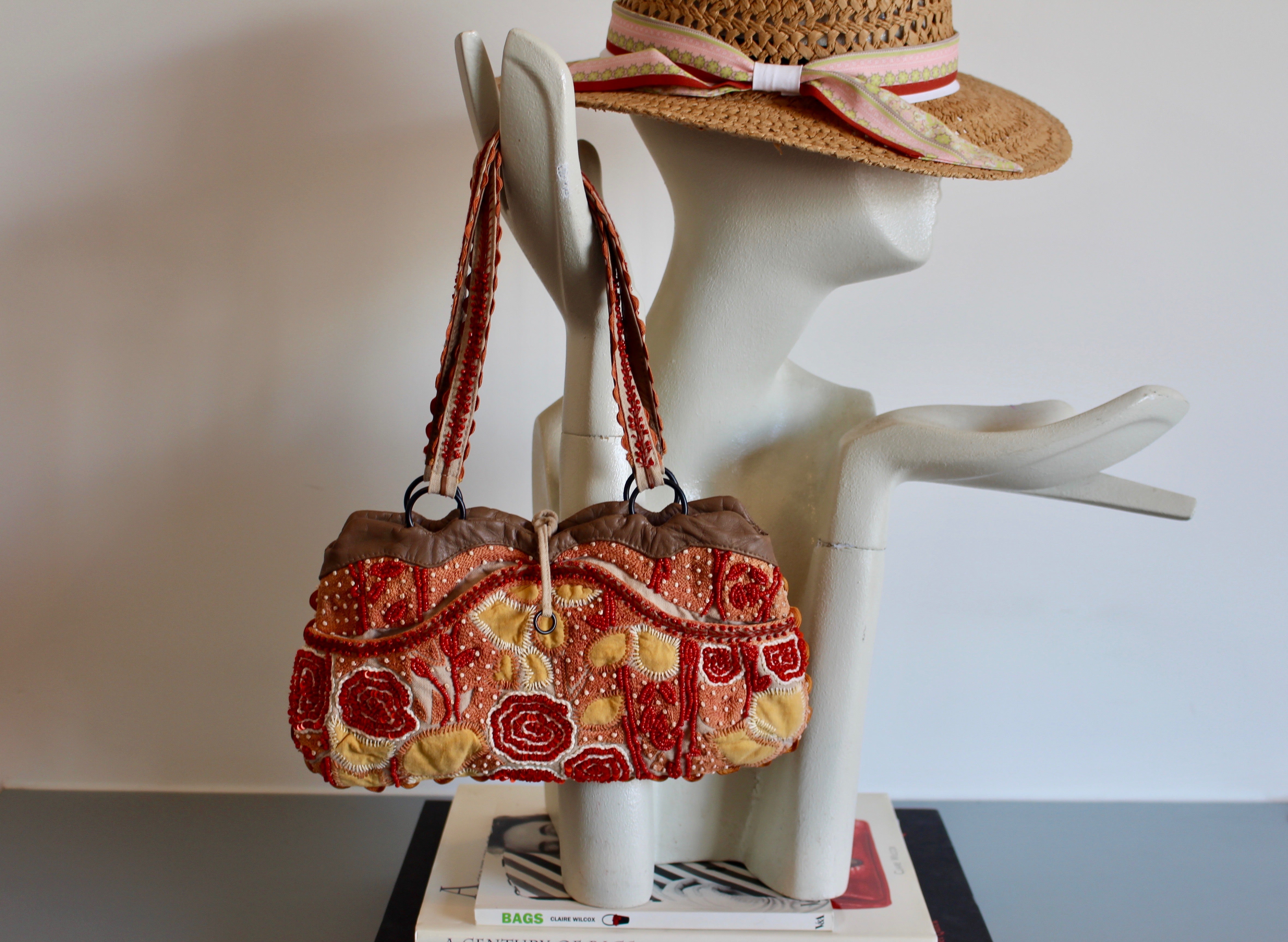 Jamin Puech Terracotta Embroidered Pochette